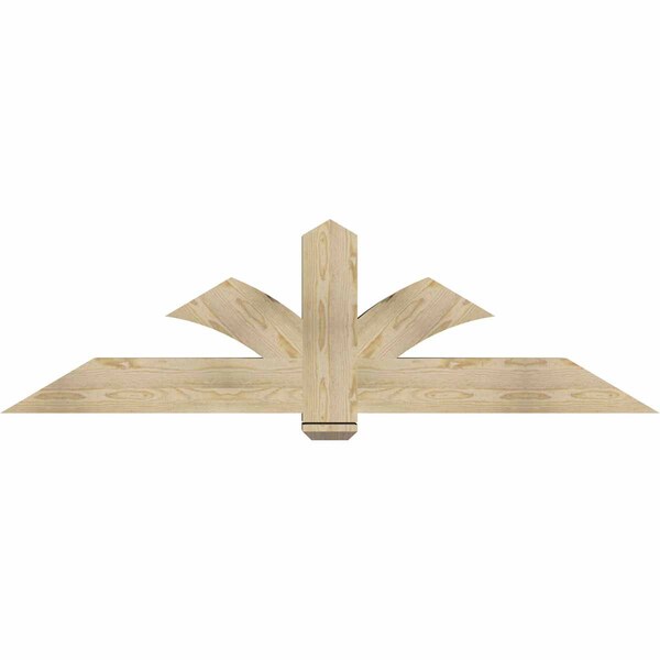 Ekena Millwork Redmond Rough Sawn Timber Gable Bracket, Douglas Fir, 72"W x 21"H x 6"D x 6"F, 7/12 Pitch GBW072X21X0606RED00RDF - main
